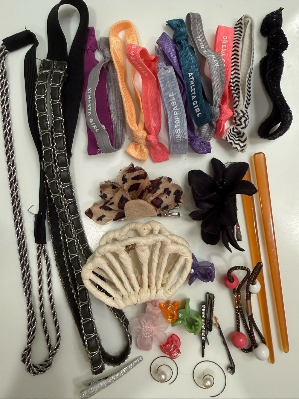 Athleta Girl Hair Ties, Hair Clips, Headbands Lot